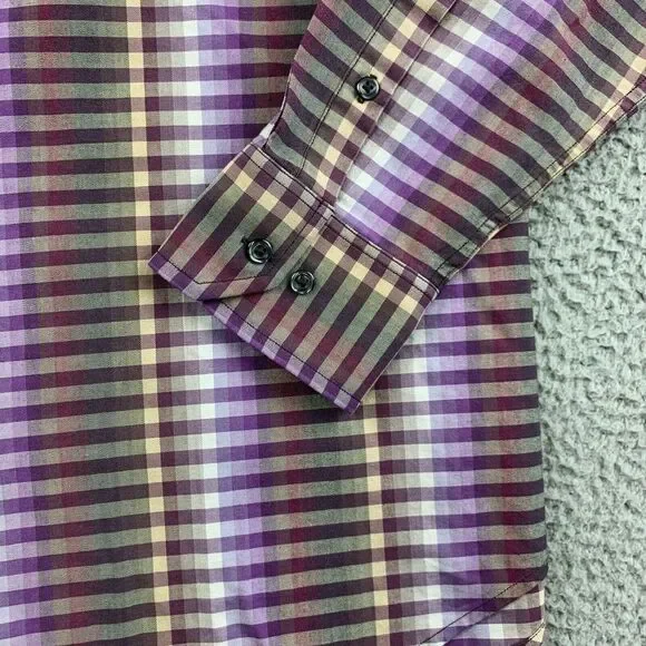 Tommy Bahama Shirt Mens Large Lavender Stripes Dress Long Sleeve‎ Stretch - Picture 8 of 14
